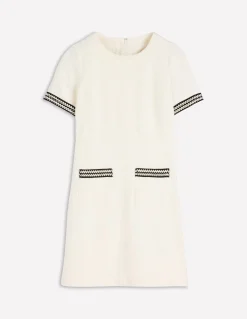 Boden Tenues De Travail|Ensembles Assortis-Robe courte trapèze à détails Ivoire