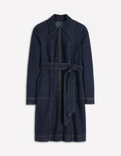 Boden Robes & Combinaisons|Robes Coupe Petite-Robe courte zippée en jean Indigo