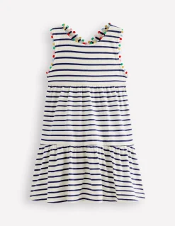 Boden Robes-Robe croisée dans le dos en jersey Rayé bleu tribord