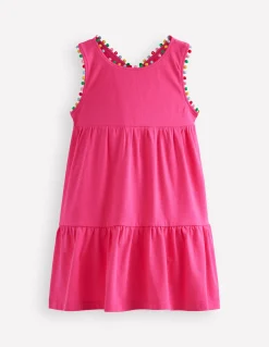 Boden Robes-Robe croisée dans le dos en jersey Rose flamant