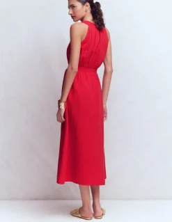 Boden Robes & Combinaisons|Midi-Robe Daphne double-étoffe Rouge Mérida