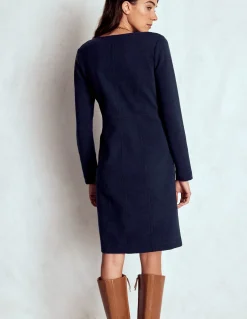 Boden Robes & Combinaisons|Tenues De Travail-Robe droite Colette en ottoman Bleu marine