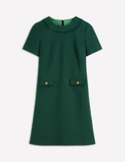 Boden Tenues De Travail|Robes & Combinaisons-Robe droite Evita en coton Vert chasseur