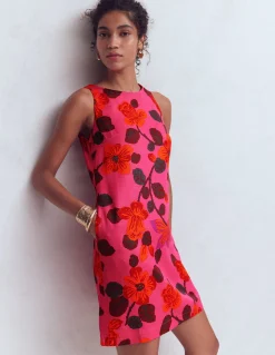 Boden Robes & Combinaisons|Robes Coupe Petite-Robe droite intemporelle Motif Elaborate Blossom rose