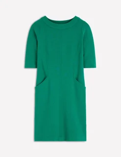 Boden Tenues De Travail|Robes & Combinaisons-Robe droite Nessa en ottoman Vert joyau