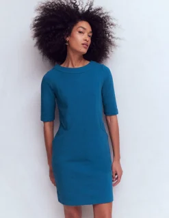 Boden Tenues De Travail|Robes & Combinaisons-Robe droite Nessa en ottoman Bleu tourmaline