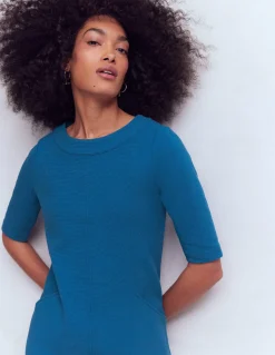 Boden Tenues De Travail|Robes & Combinaisons-Robe droite Nessa en ottoman Bleu tourmaline