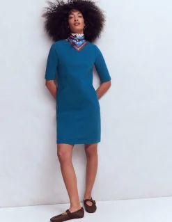 Boden Tenues De Travail|Robes & Combinaisons-Robe droite Nessa en ottoman Bleu tourmaline