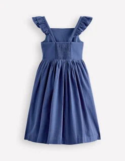Boden Robes-Robe dʼété Annalisa tournoyante Broderie bleu denim