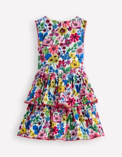 Boden Robes-Robe d’été en jersey à volants Motif Floral Sprig rose bonheur