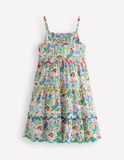 Boden Robes-Robe d’été festonnée à volants À fleurs