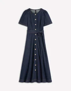 Boden Tenues De Travail|Robes & Combinaisons-Robe en jean à boutons Indigo