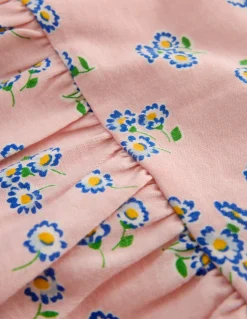 Boden Robes|Ensembles Assortis-Robe en jersey à détails en broderie anglaise Motif petites fleurs rose