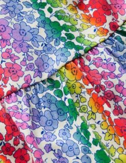 Boden Robes-Robe en jersey avec nœud au dos Lit de fleurs dégradé arc-en-ciel