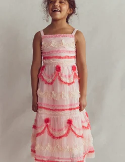 Boden Robes-Robe en tulle façon gâteau à étages Gâteau rose craie