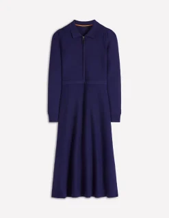 Boden Tenues De Travail|Robes & Combinaisons-Robe Fiona zippée sur le devant en maille Bleu marine