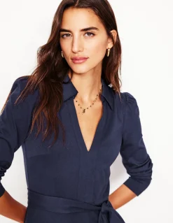 Boden Tenues De Travail|Robes & Combinaisons-Robe Imogen en jersey à col Bleu Marine