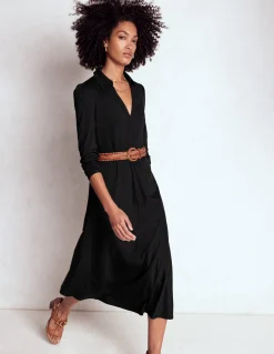 Boden Tenues De Travail|Robes & Combinaisons-Robe Imogen en jersey à col Noir