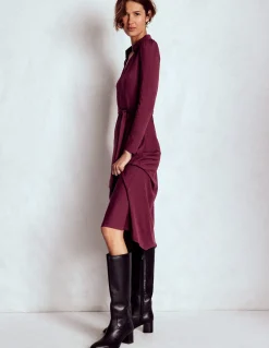 Boden Tenues De Travail|Robes & Combinaisons-Robe Imogen en jersey à col Glycine profond