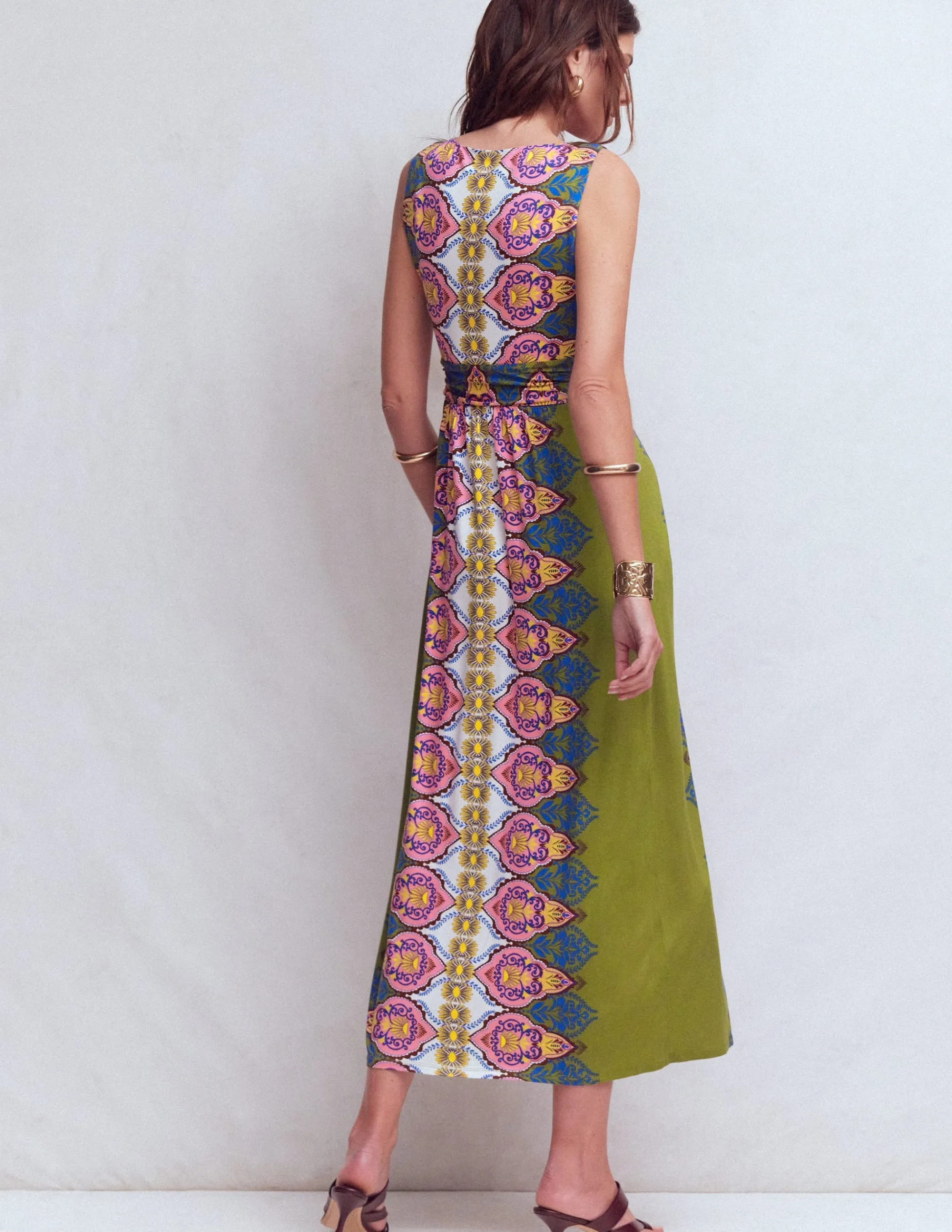 Boden Robes & Combinaisons|Robes Coupe Petite-Robe longue Antonia en jersey Multi, motif Ornamental Garden