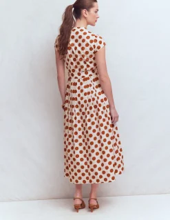 Boden Tenues De Travail|Robes & Combinaisons-Robe longue Arabella en coton Huile d’argan, pois peints