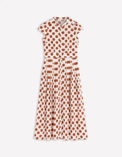 Boden Tenues De Travail|Robes & Combinaisons-Robe longue Arabella en coton Huile d’argan, pois peints