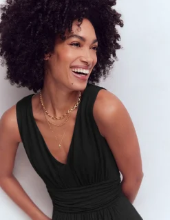 Boden Tenues De Travail|Robes & Combinaisons-Robe longue Elodie en jersey Noir