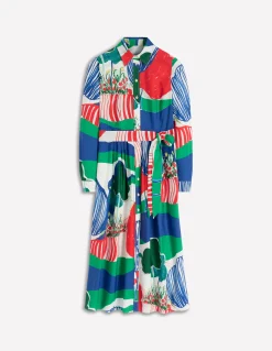 Boden Tenues De Travail|Robes & Combinaisons-Robe midi Alexa à manches longues Motif Abstract Valley multi