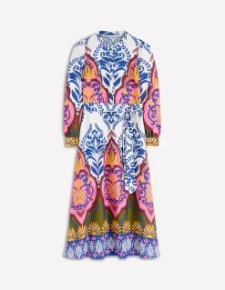 Boden Robes & Combinaisons|Midi-Robe midi Ava en coton Multi, motif Ornamental Garden