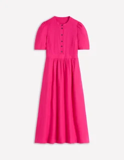 Boden Robes & Combinaisons|Midi-Robe midi Ivy en lin Rose pivoine