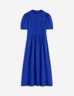 Boden Robes & Combinaisons|Midi-Robe midi Ivy en lin Bleu vif