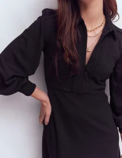 Boden Robes & Combinaisons|Midi-Robe midi Pip zippée en point de Rome Noir