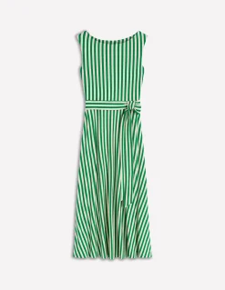 Boden Robes & Combinaisons|Midi-Robe midi Tamsin en jersey Vert frais, rayé