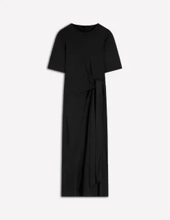 Boden Tenues De Travail|Robes & Combinaisons-Robe midi Zinnia en point de Rome à nouer Noir