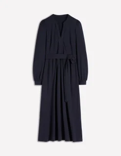 Boden Robes & Combinaisons|Midi-Robe Naomi à manches longues en jersey Bleu marine