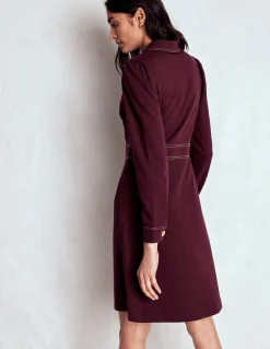 Boden Tenues De Travail|Robes & Combinaisons-Robe Nicolette à manches longues Cerise foncée