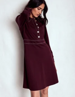 Boden Tenues De Travail|Robes & Combinaisons-Robe Nicolette à manches longues Cerise foncée