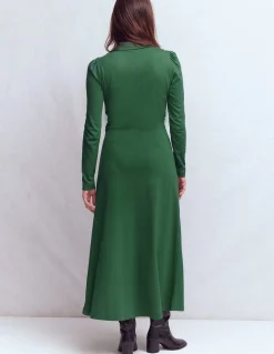 Boden Tenues De Travail|Robes & Combinaisons-Robe portefeuille Carla en jersey Vert chasseur