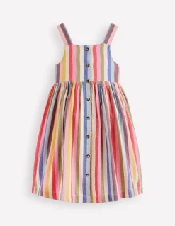 Boden Robes-Robe Remy boutonnée Rayé multi rose/vert