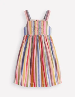 Boden Robes-Robe Remy boutonnée Rayé multi rose/vert