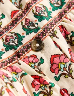 Boden Robes-Robe Remy boutonnée Imprimé Woodblock