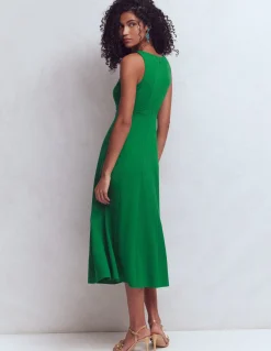 Boden Robes & Combinaisons|Midi-Robe sans manches en point de Rome Vert frais