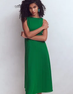 Boden Robes & Combinaisons|Midi-Robe sans manches en point de Rome Vert frais