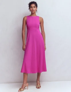 Boden Robes & Combinaisons|Midi-Robe sans manches en point de Rome Passiflore