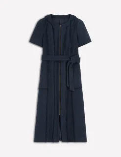 Boden Tenues De Travail|Robes & Combinaisons-Robe texturée Ruth à fermeture zippée Bleu marine