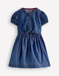 Boden Robes-Robe tissée nouée sur le devant Délavage Vintage Léger