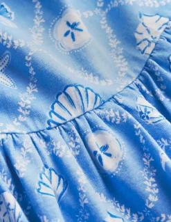 Boden Robes-Robe tournoyante à manches virevoltantes Sirènes bleu cabanon