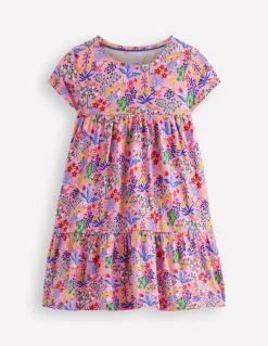 Boden Robes-Robe tournoyante Ariel en jersey Motif Garden Floral rose reine-des-près