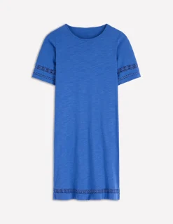 Boden Robes & Combinaisons|Robes Coupe Petite-Robe T-shirt Hattie en jersey Bleu denim