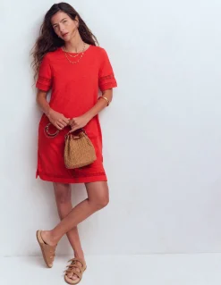 Boden Robes & Combinaisons|Robes Coupe Petite-Robe T-shirt Hattie en jersey Corail rouge